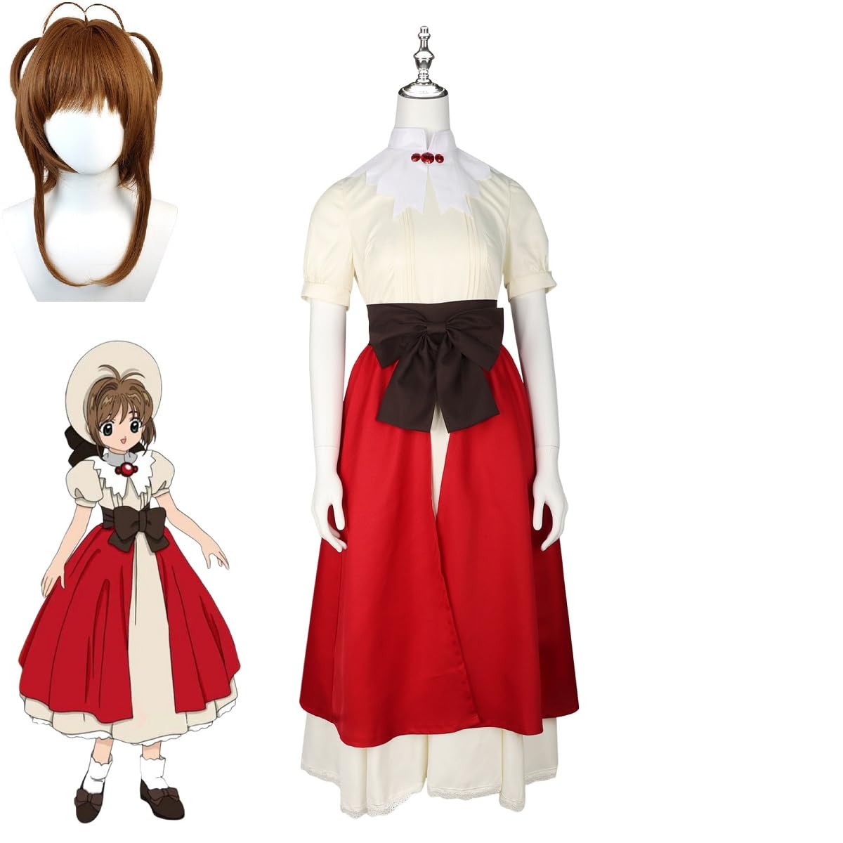 Amazon.co.jp: FSQCY カードキャプターさくら 木之本桜 コスプレ衣装